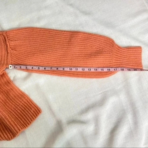 NEW Happy x Nature Peach Sweater with Billow Sleeves Puff sleeve - Picture 10 of 16